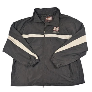 Vintage Tony Stewart #14 Nascar Racing Chase Windbreaker Black Jacket Size 2XL - Picture 1 of 7