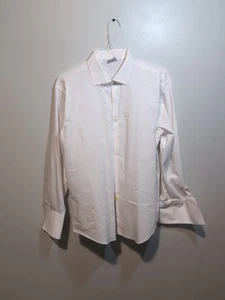 Kenneth Cole Reaction Slim Fit Men's White Dress Shirt, Long Sleeve, 17 32/33 - Picture 1 of 9