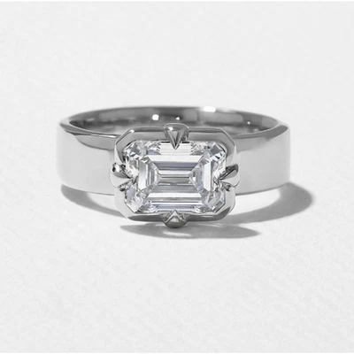 Damenring IGI GIA HRD Lab Grown Diamant Smaragdschliff 1,75 Karat massiv... - Bild 1 von 4