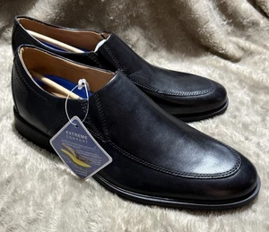 Clarks Whiddon Step schwarz Leder Halbschuh Slipper Schuhe Herren Größe 10M, NEU - Bild 1 von 17