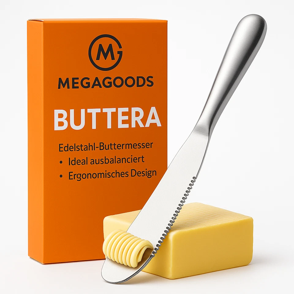 Butterstreichmesser Edelstahl für Butter Käse und Dessert DE. - Bild 1 von 4