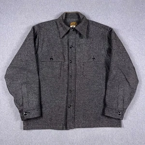 Chaqueta De Colección Eddie Bauer Para Hombres Grande Mackinaw Mezcla de Lana Pesada Gris Chamarra - Imagen 1 de 12