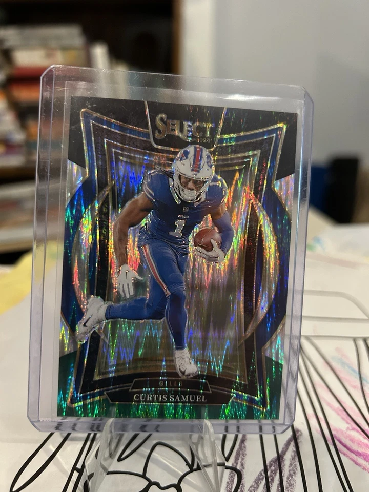 2024 Panini Select - Concourse Curtis Samuel #23 Black & Green Shock Prizm - Image 1 of 2