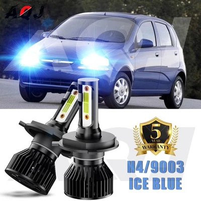 9003 led headlight bulb 8000K Ice Blue High Bulbs for Chevrolet Aveo 2004-2011 - Image 1 of 4