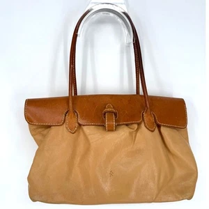 Henry Beguelin Leather Flap Tote Shoulder Handbag Purse - Picture 1 of 12