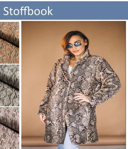 STOFFBOOK LEDERIMITAT SCHLANGENLEDER LEDER STOFF SCHLANGEN STOFFE ~3 FARBEN #A92 - Picture 1 of 8