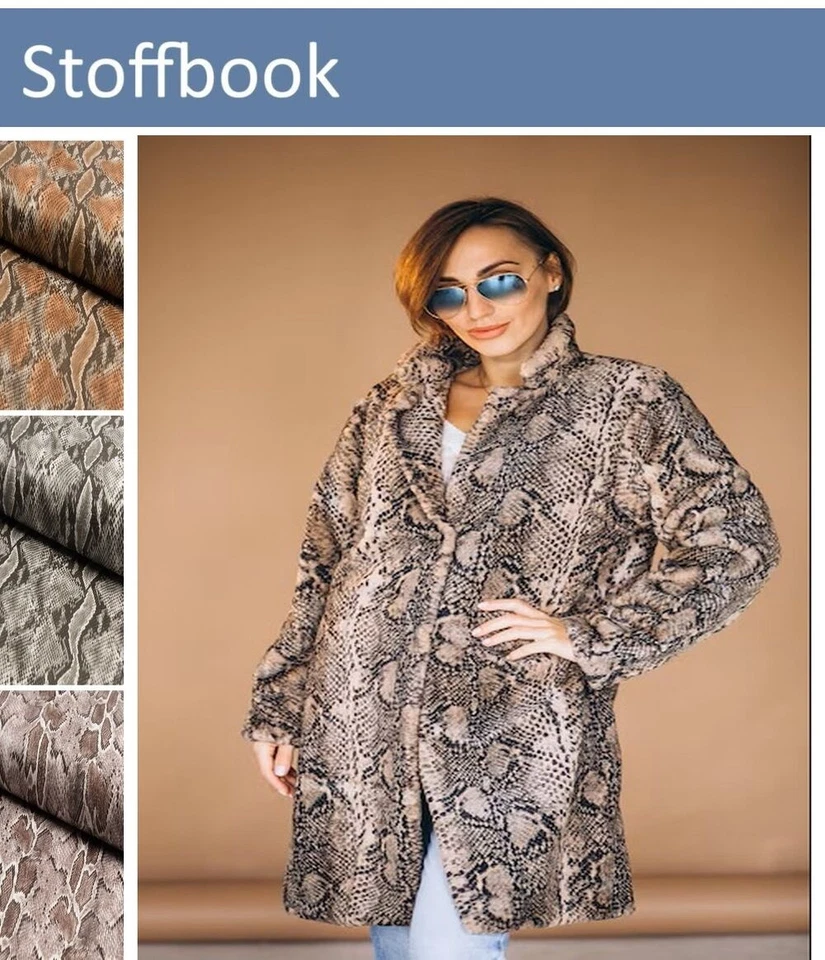 STOFFBOOK LEDERIMITAT SCHLANGENLEDER LEDER STOFF SCHLANGEN STOFFE ~3 FARBEN #A92 - Bild 1 von 2