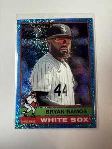 2025 Topps Heritage Bryan Ramos #381 Chrome Light Blue Sparkle Chicago White Sox - Picture 1 of 2