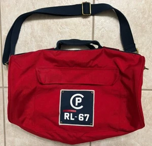 Vintage selten Polo Ralph Lauren Canvas rot Gym Seesack Boot maritime Flagge - Bild 1 von 11