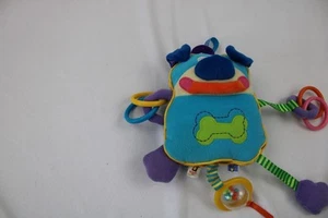 10"BABY MANHATTAN PLUSH TOY DOG~GRAB N PULL~KRINKLE~STROLLER~INTERACTIVE BLUE - Picture 1 of 5