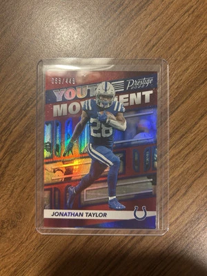 2022 Panini Prestige Football Red YM-18 Jonathan Taylor 69 /449 - Image 1 of 2