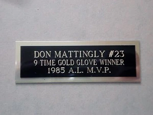Don Mattingly Baseball Card Plaque or Baseball Ball Cube Nameplate 1" X 3" - Picture 1 of 12