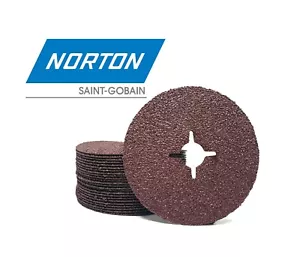 100x Fiberscheiben P80 Schleifscheiben Ø180 NORTON Winkelschleifer FLEX Fiber - Bild 1 von 1