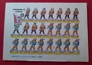 LÁMINA, HOJA, RECORTABLE COMANDOS DEL ESPACIO SPACE COMMANDS AÑO 1960 SOLDADOS.. - Imagen 1 de 3