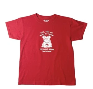 Gildan Red Short Sleeve MAC Bulldog Invitational T-Shirt Youth Size Small - Picture 1 of 3