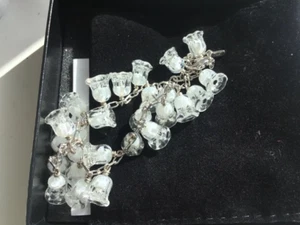 NEW lalique muguet Lily silver bracelet . Delicately Charming and Rare - Foto 1 di 9