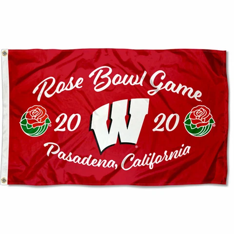 Wisconsin Badgers 2020 Rose Bowl Game Large Outdoor 3x5 Flag Cover