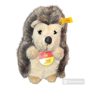 STEIFF "SIGI THE HEDGEHOG" BROWN TIPPED MOHAIR AND ALPACA NWT - Picture 1 of 5