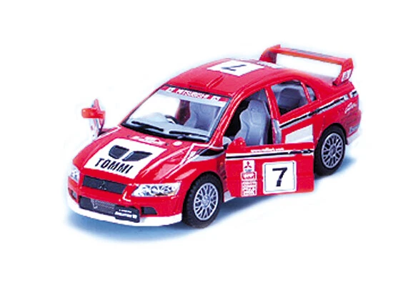 MITSUBISHI LANCER CON CALCOMANÍAS DE RALLY COCHE FUNDIDO A PRESIÓN 5" KINSMART 5048D Foto 1 de 1