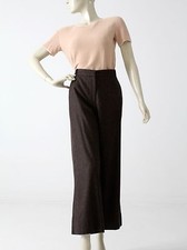 TSE brown trouser pants, wide leg size 10