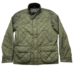 POLO RALPH LAUREN Herren oliv gesteppte Militär Reitjacke Cordbesatz L - Bild 1 von 14