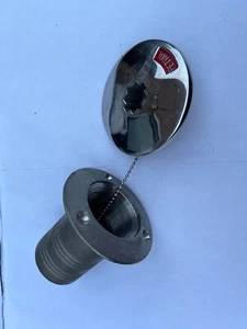 Benzin Deck Tankdeckel und Armatur 85mm Endstück 2" Schlauch, offen mit Windengriff - Bild 1 von 6