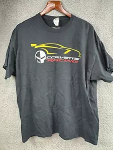 T-shirt Chevy Corvette Racing uomo XL Jake Skull nera maglietta manica corta - Foto 1 di 5