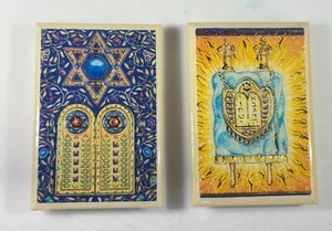 Magneti frigo vintage in ceramica, Judaica, Tavolette dell'Alleanza, Torah - Foto 1 di 4