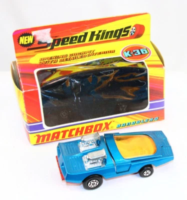 Speed Kings K-36 Bandolero как новый спичечный коробок 1971 винтажная оригинальная коробка - Изображение 1 из 4