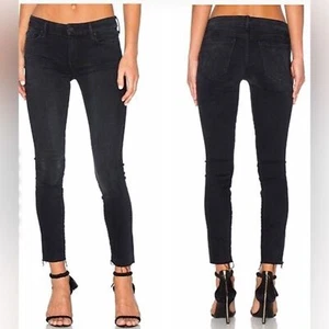 MOTHER Looker Ankle Fray Skinny Jeans Blackbird Wash Größe 26 Made in USA - Bild 1 von 10