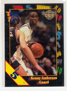 KENNY ANDERSON 1991-92 Wild Card NCAA 5 Stripe Parallel #96 Georgia Tech Mint