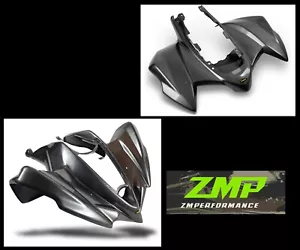 NEW KAWASAKI KFX450R 08-14 BLACK CARBON FIBER ONE PIECE FRONT AND REAR FENDERS - Picture 1 of 1