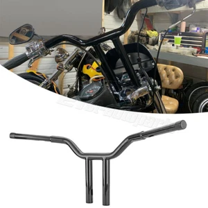 Manillar negro 14" MX-T para Harley Softail Dyna Sportster 883 1100 1200 96-24 - Imagen 1 de 6