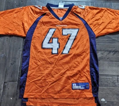 Camiseta Reebok de los Broncos NFL juvenil talla grande 14-16 naranja #47 Lynch Foto 1 de 4