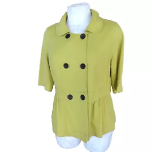 Blazer Chaqueta Abrigo Algodón Verde Talbots Mujer Talla Grande 2X XXL Tejido Pee Button Nuevo - Imagen 1 de 9