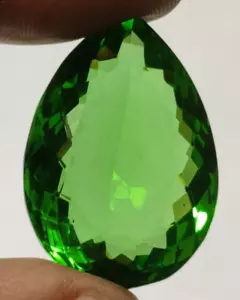 AAA+ 65.10 Ct. Green Peridot Pear Cut Faceted Loose Gemstone for Ring & Pendant - Picture 1 of 6