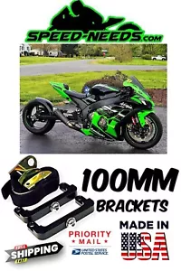 CORREAS DE DESCENSO DE SUSPENSIÓN KAWASAKI ZX10R ZX10RR 16-25 Y SOPORTES DE PINZA DE 100 mm - Imagen 1 de 8
