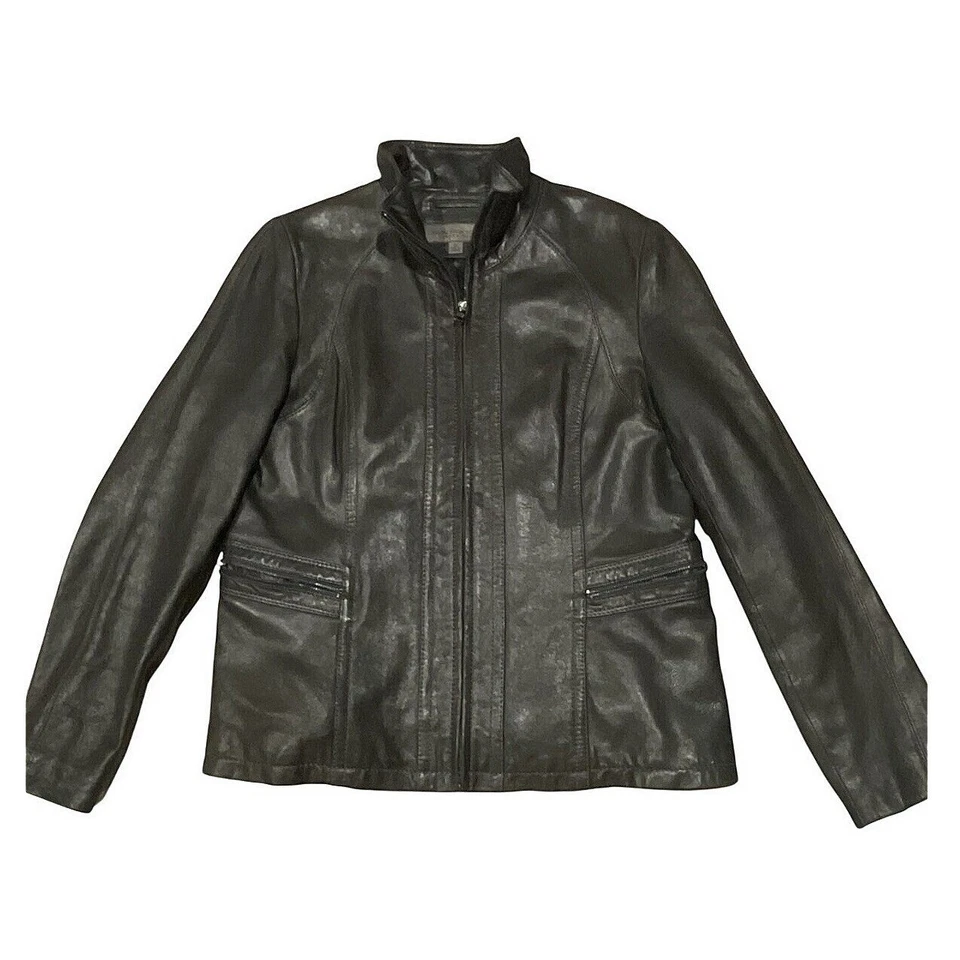 Marc New York Andrew Marc 100%  Lambskin Leather Jacket Women's Size XL Brown - Image 1 of 4