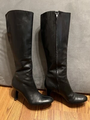 Botas altas Giani Bini de cuero negro talla 5,5 Foto 1 de 4