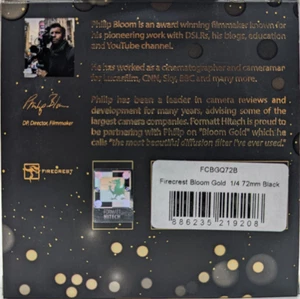 New Formatt Hitech Firecrest Bloom Gold Filter (72mm, 1/4 Density, Black Frame) - Picture 1 of 7