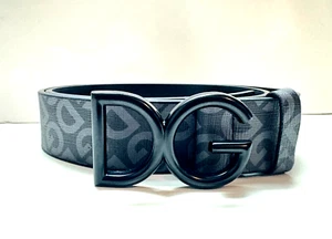DOLCE & GABBANA - CINTURÓN HOMBRE NEGRO/GRIS - TALLA 34 - Imagen 1 de 5