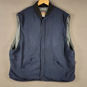 Bulwark FR Vest Mens 4XL Navy Quilted Lining Workwear - Picture 1 of 8