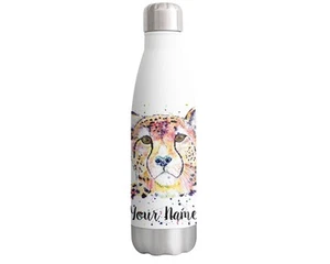Botella personalizada Cheetah con tu texto/nombre Big Cat safari 500 ml - Imagen 1 de 4