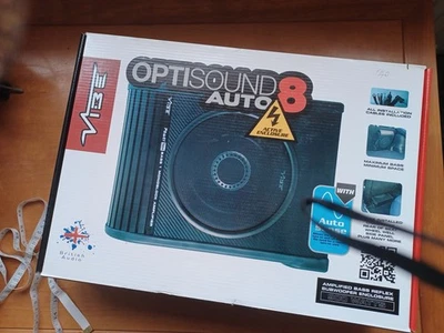 Vibe Optisound Auto 8 Active Underseat  Slim Subwoofer 900w NEW in Box - Image 1 of 4