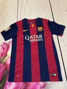 FBC Barca Authentic Jungen Trikot 016003248 Nike 2014 Qatar Messi Größe L - Bild 1 von 8