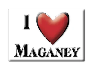 Maganey, Leinster, Kildare - Fridge Magnet I Love Souvenir Ireland Gift Idea - Foto 1 di 10
