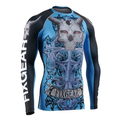 Fixgear Men's Long Sleeve Compression Rash Guard Shirt MMA, BJJ, Gym & Running - Image 1 of 4