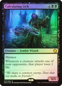Magic The Gathering MTG CALCULATING LICH FOIL Game Night 2019 NM Near Mint - Picture 1 of 1
