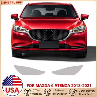Película de protección de pintura precortada PPF transparente para faros para Mazda 6 Atenza 2018-2021 Foto 1 de 4