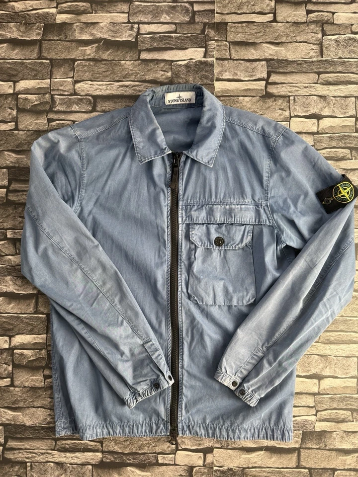 Stone Island Blue Overshirt Size Small Men’s S Long Sleeve Front Pocket - image 1 of 4
